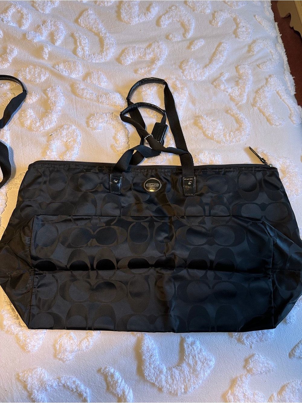 Coach Black Signature Weekender Duffel Set